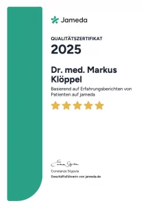 Jameda Qualitätssiegel 2026